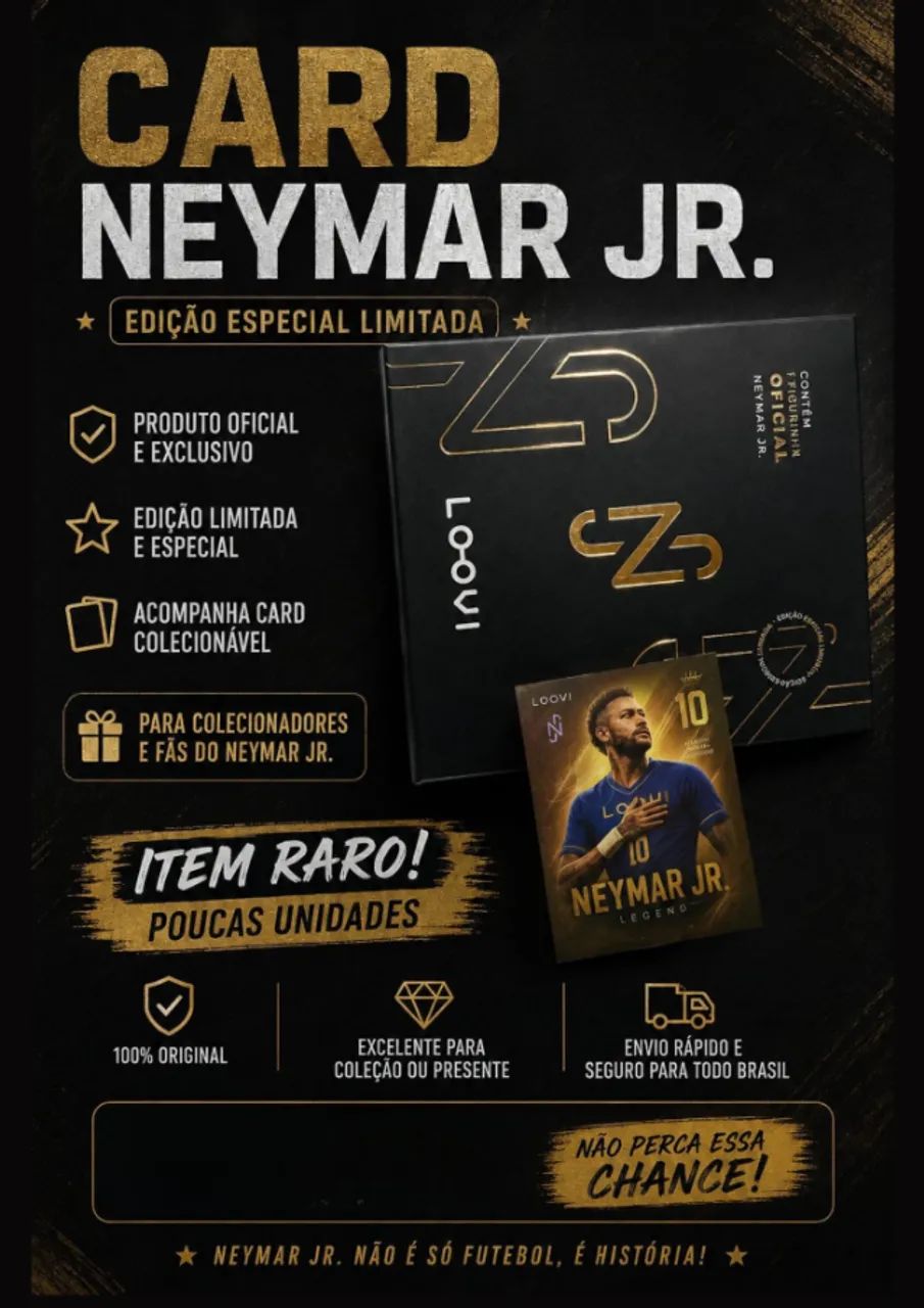 Figurinha Neymar Jr. Legend - Edição Especial Limitada 