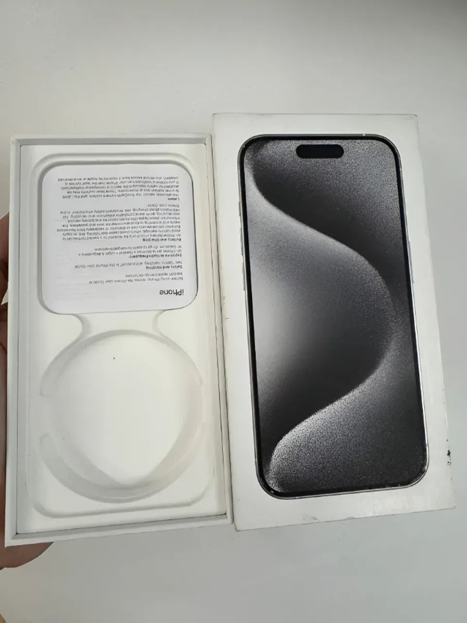 CAIXA DE IPHONE 15 PRO 128GB BRANCO 