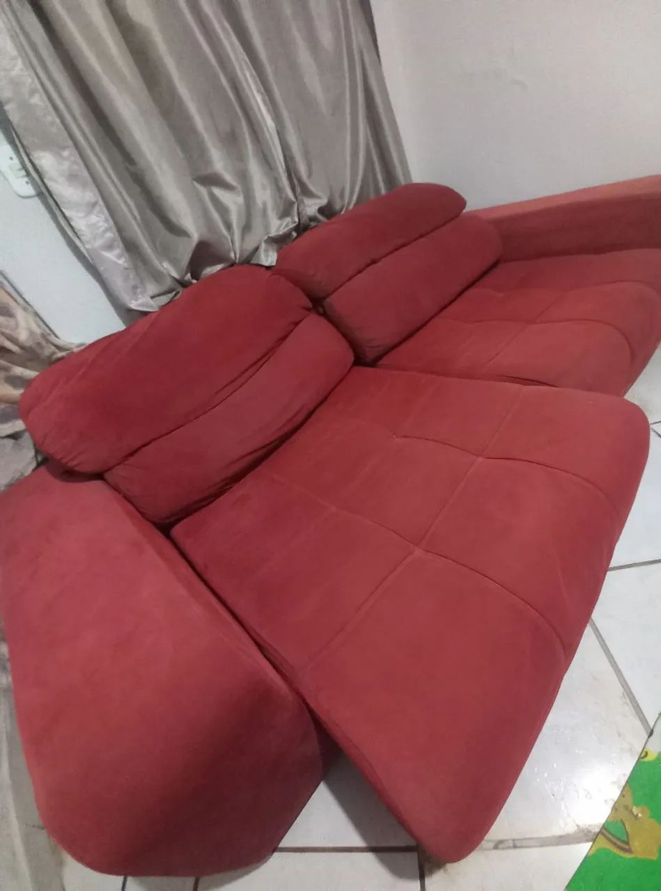 VENDO OU TROCO - Sofá semi-novo retrátil e reclinável - Foto 2