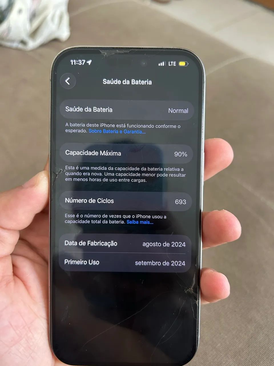 iPhone 16 Pro 256gb bateria em 90% - Foto 4