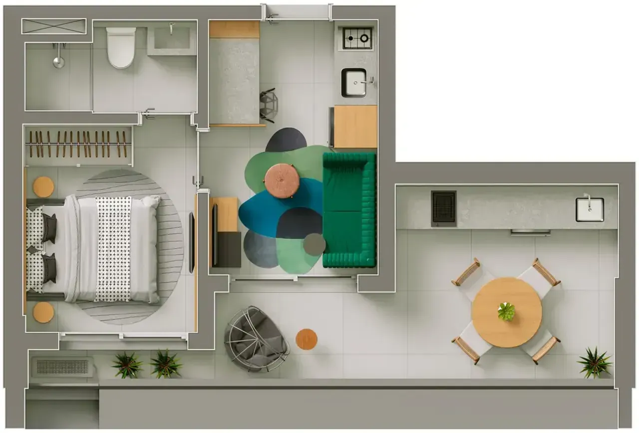 PLANTA 42m²