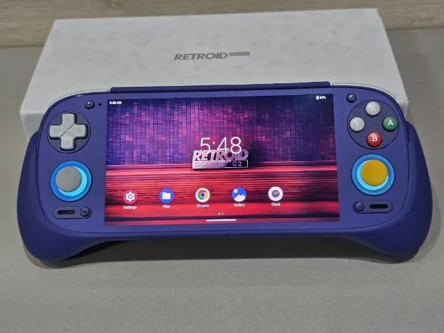 Console Retroid Pocket G2 Roxo + grip oficial + película de vidro