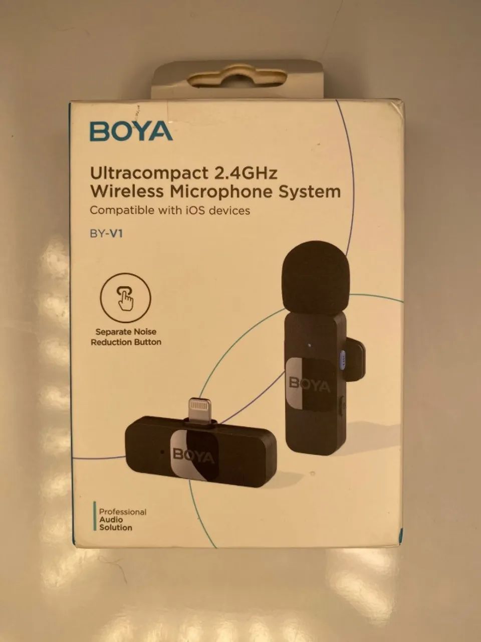 Microfone de lapela profissional Boya BY-V1 Conector Lightning Para iPhone 11/12/13/14