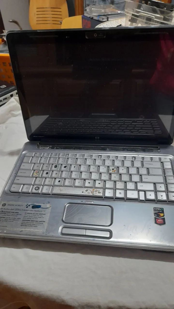 Notebook hp dv4 1275mx com defeito