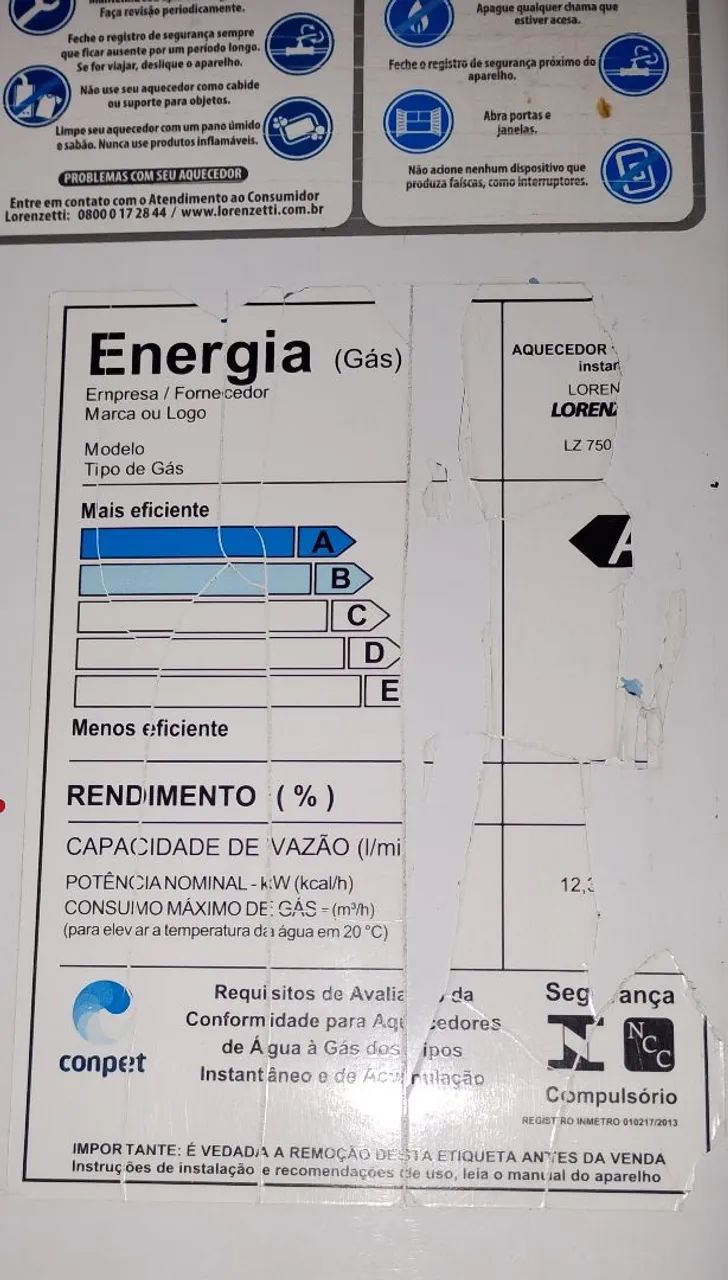 Aquecedor a Gás Lorenzetti  - Foto 5