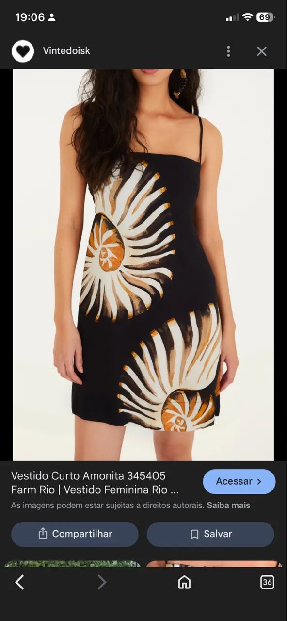 Vestido curto farm amonita  - Foto 2