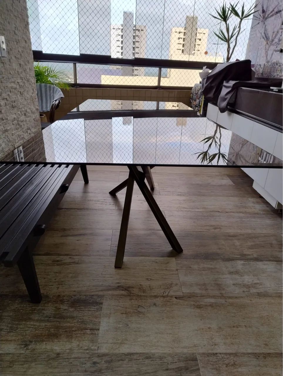 Mesa vidro bronze 1,90x90 - Foto 3