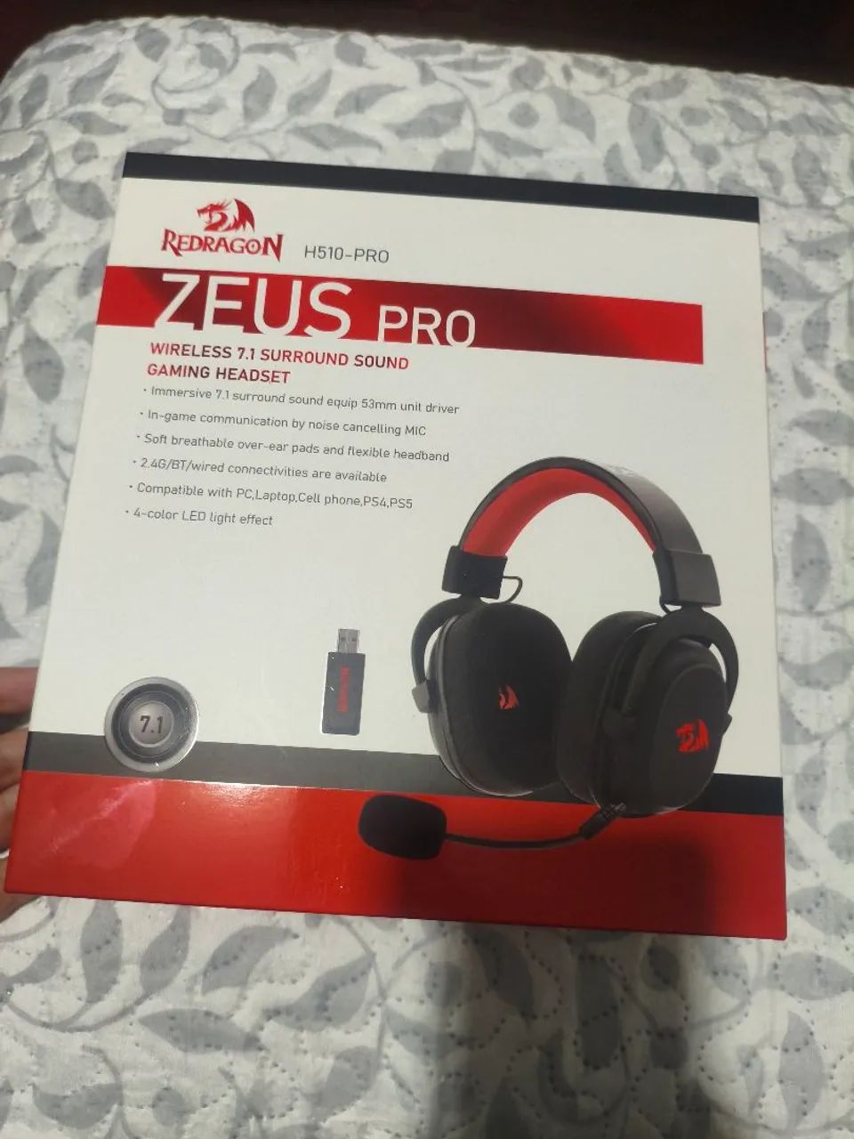 Headset redragon zeus pro lacrado