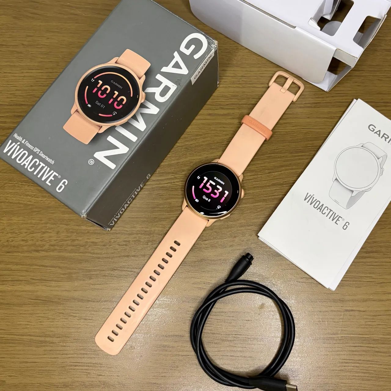 Relógio Garmin Vivoactive 6 Seminovo Completo Caixa - Foto 2