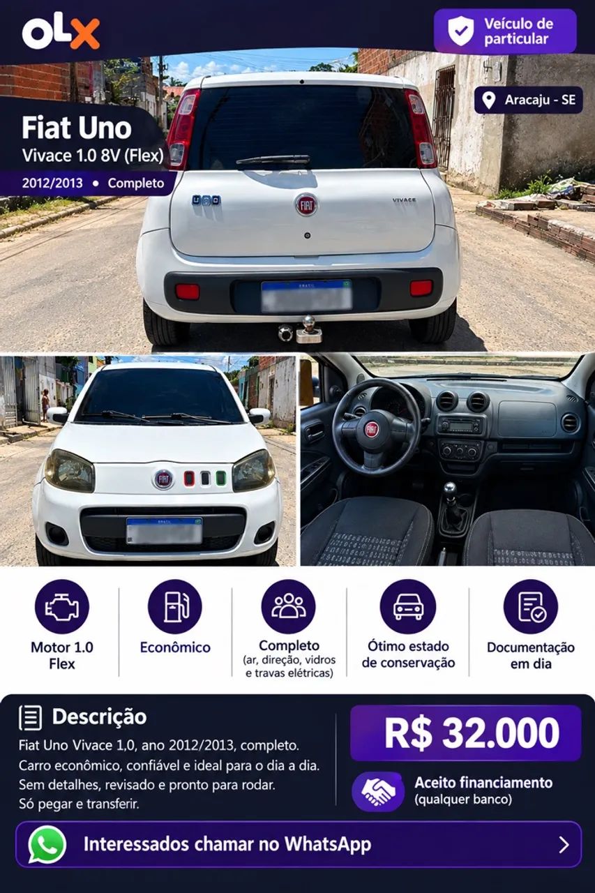 Fiat Uno UNO VIVACE Celeb. 1.0 EVO F. Flex 8V 3p 2013