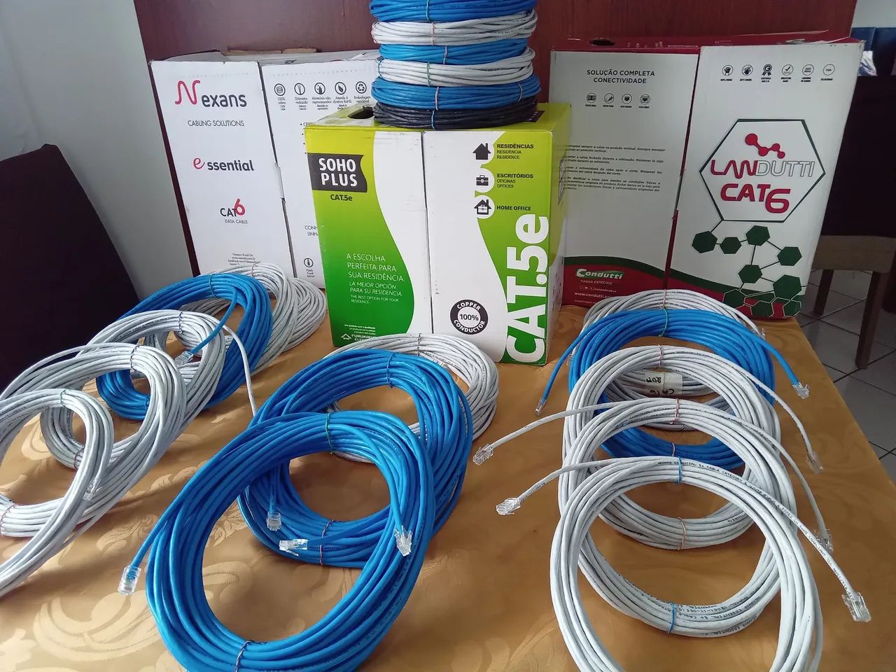 Cabo de internet CAT6 e CAT.5e 1,2,3,5,7,10,12,15,20,25,30,40 metros 10GBPS 250MHZ  - Foto 4