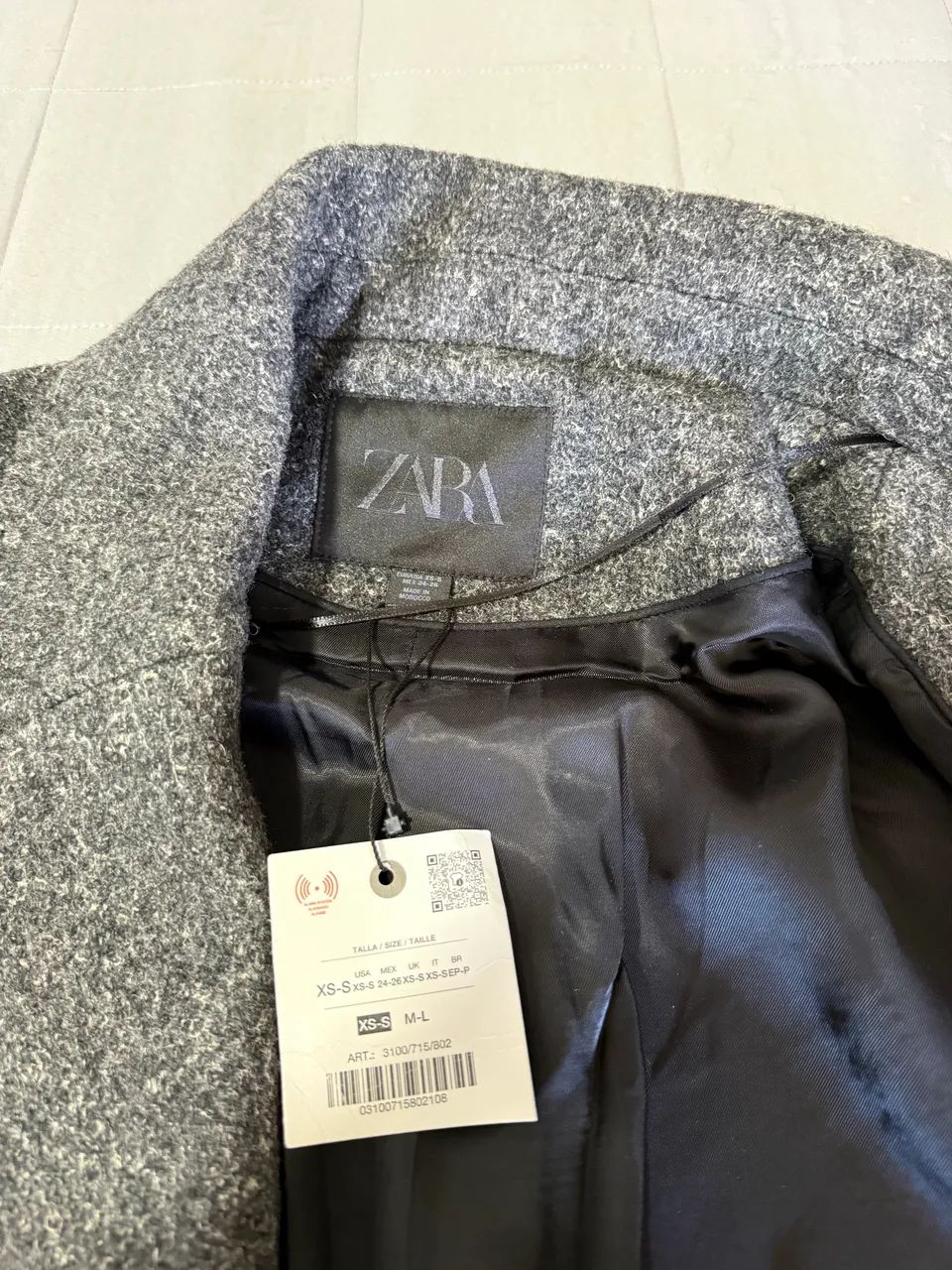 Sobretudo manteco em lã premium oversized Zara  - Foto 2