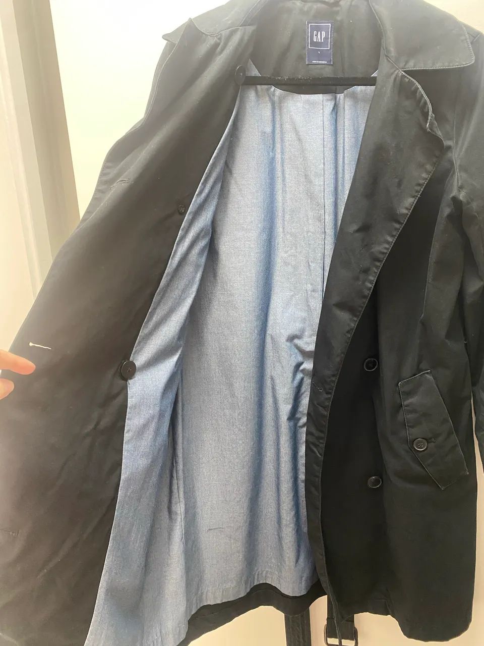 Casaco preto Trench Coat GAP  - Foto 2