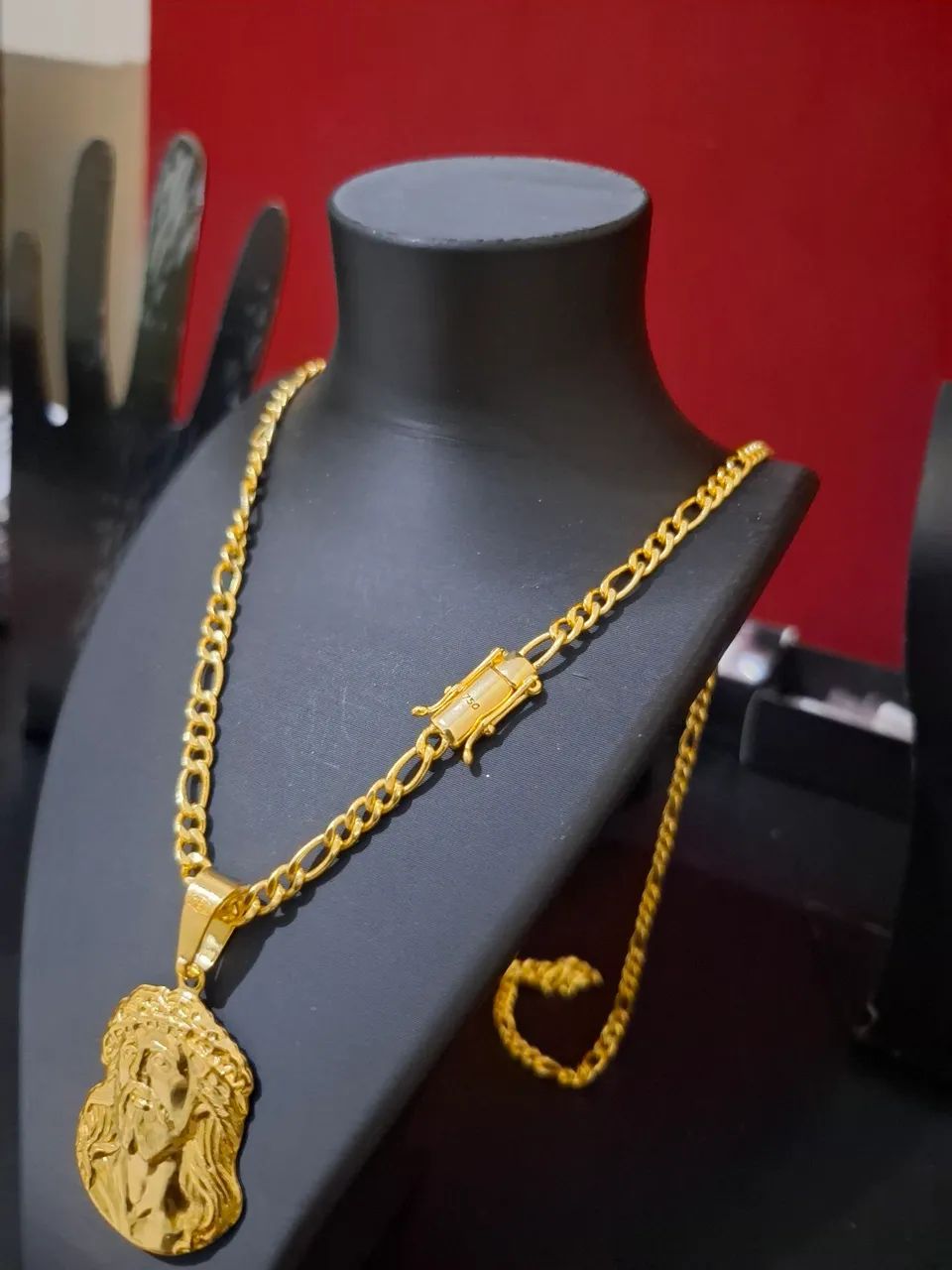 Corrente Elo 3x1 Banhada a Ouro18k com 4mm / 70 cm - Foto 3