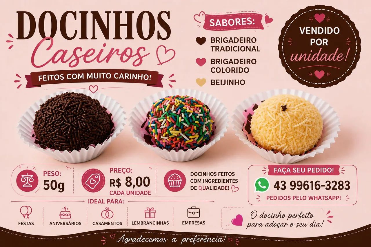 Venda docinhos 