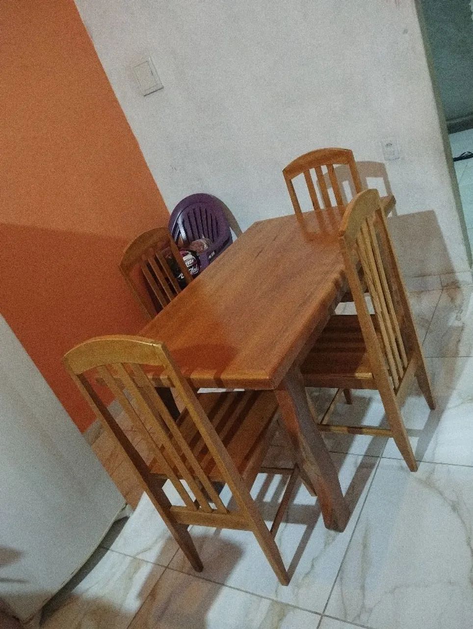 Conjunto de mesa de jantar 4 cadeiras  - Foto 2