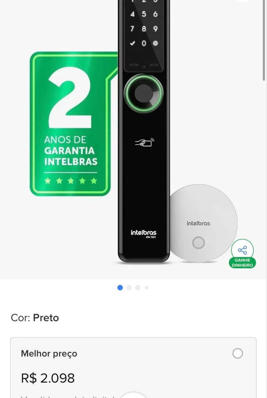 Fechadura eletrônica intelbras65581393503489120