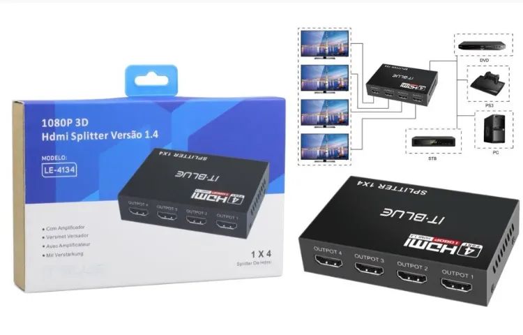 Switch HDMI 4x1 Full HD  - Foto 4