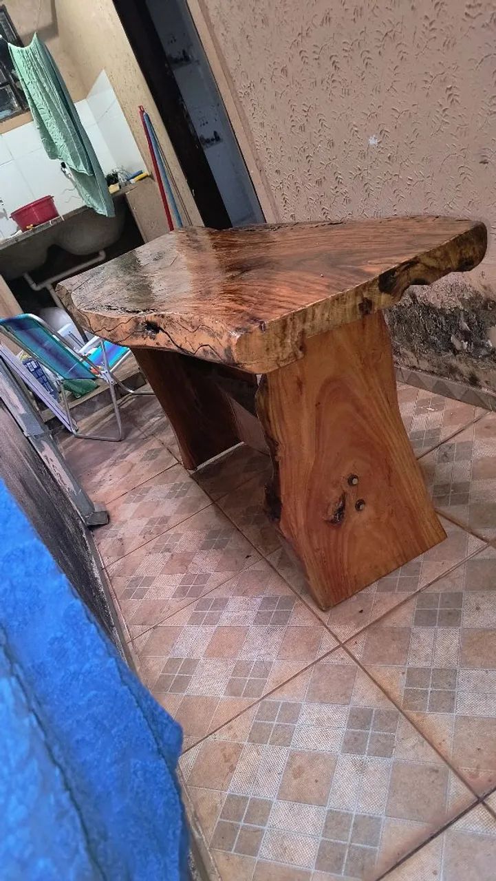 Mesa rústica de madeira  - Foto 4