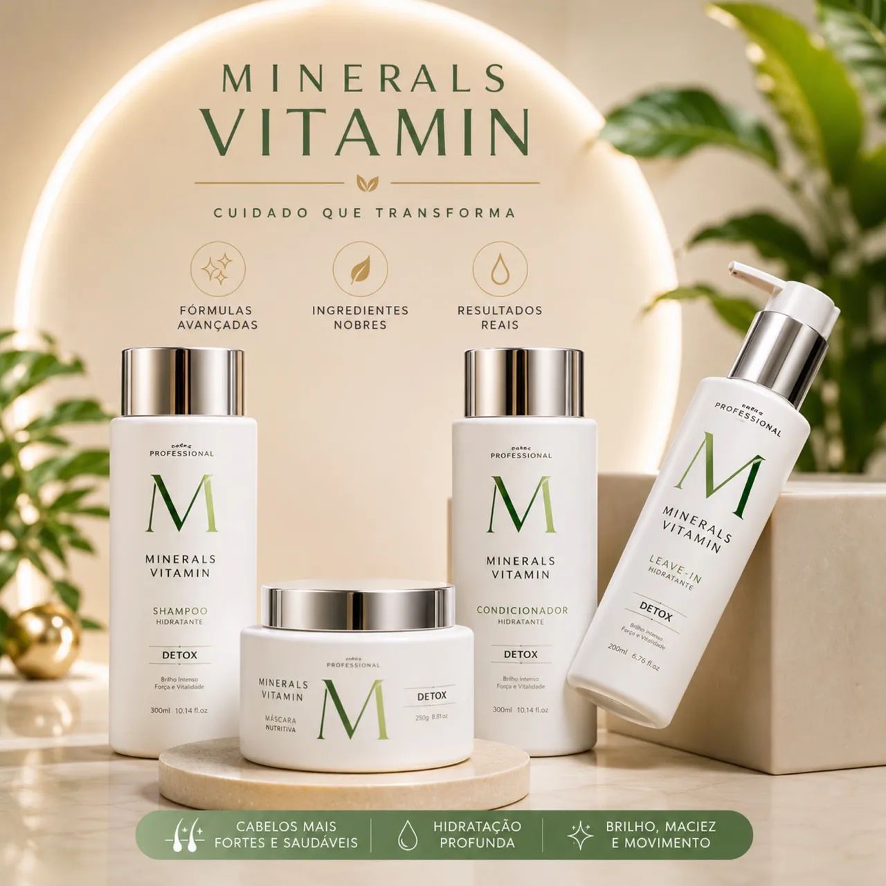 Kit Shampoo, condicionador, máscara, Leave-in - Foto 3