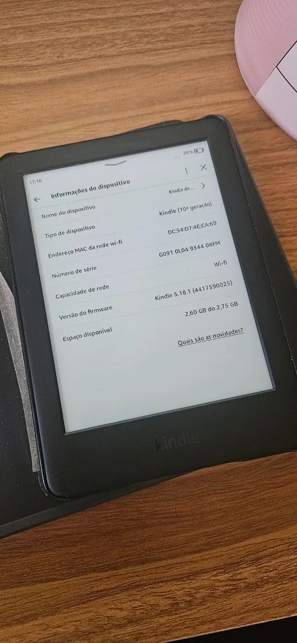 Kindle 10a Geração (4 GB) - Excelente Estado