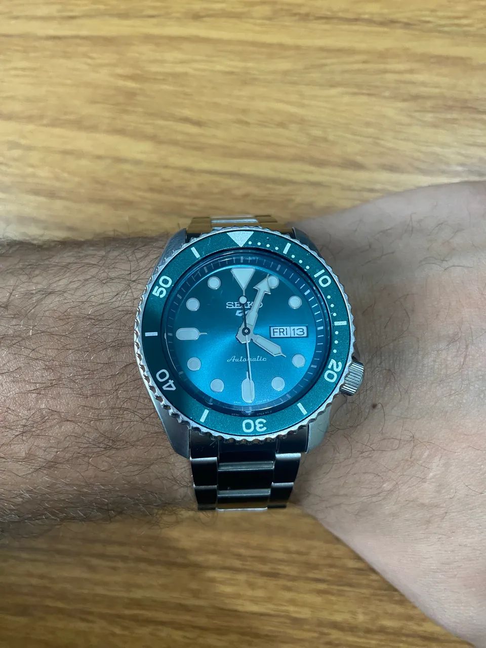 Relógio Seiko 5 Sports Automático (SRPD61) Verde - Excelente Estado - Foto 3