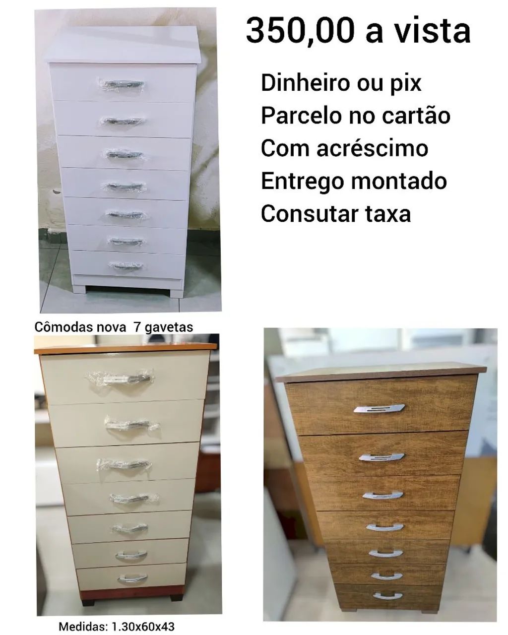 Comoda 7 gavetas nova