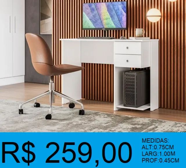 Escrivaninha design moderno - entrega gratuita e parcelamos até 12X sem juros - Foto 2