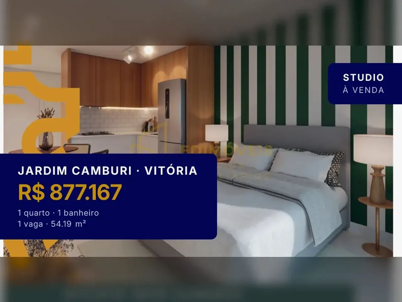 Viva com Estilo: Studio Moderno em Jardim Camburi, Vitória