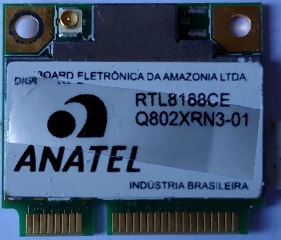 Módulo Placa de rede Wi-Fi Original Realtek RTL8188CE Wireless Q802XRN3-01 Certificada - Foto 3