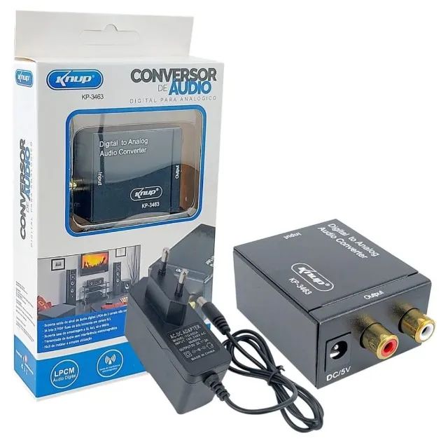 Kit Conversor de Audio Digital + Cabo Óptico *ENTREGA GRÁTIS* - Foto 2