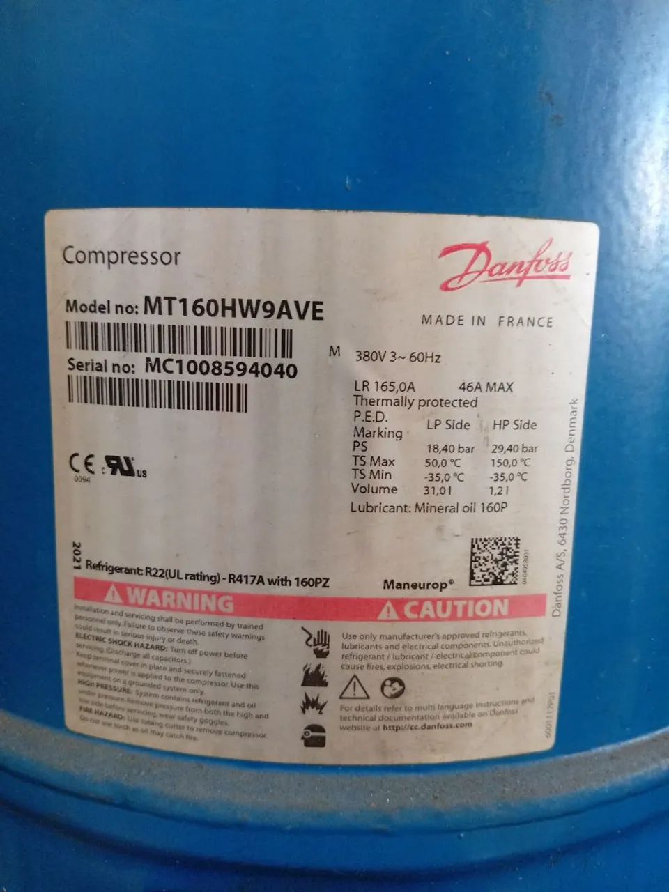 COMPRESSOR DANFOSS MANEUROP MT160 - 13,5 HP - Foto 5