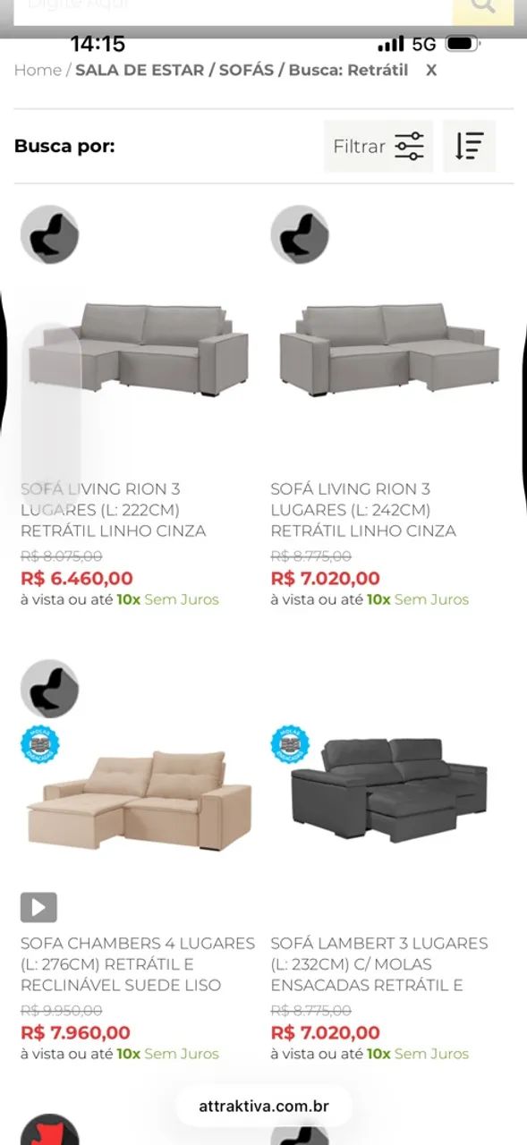 Sofá 4 lugares - Foto 2
