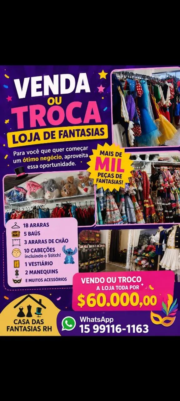 Loja de fantasia completa 