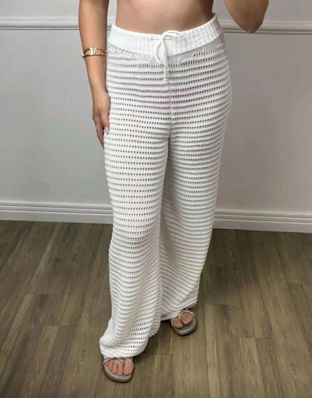 Calça Nova Crochê (M) - Nunca Usada