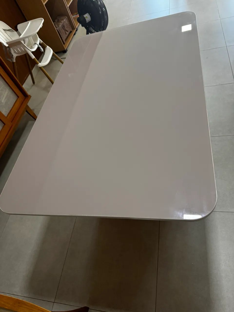 Mesa 4 lugares tampo de vidro