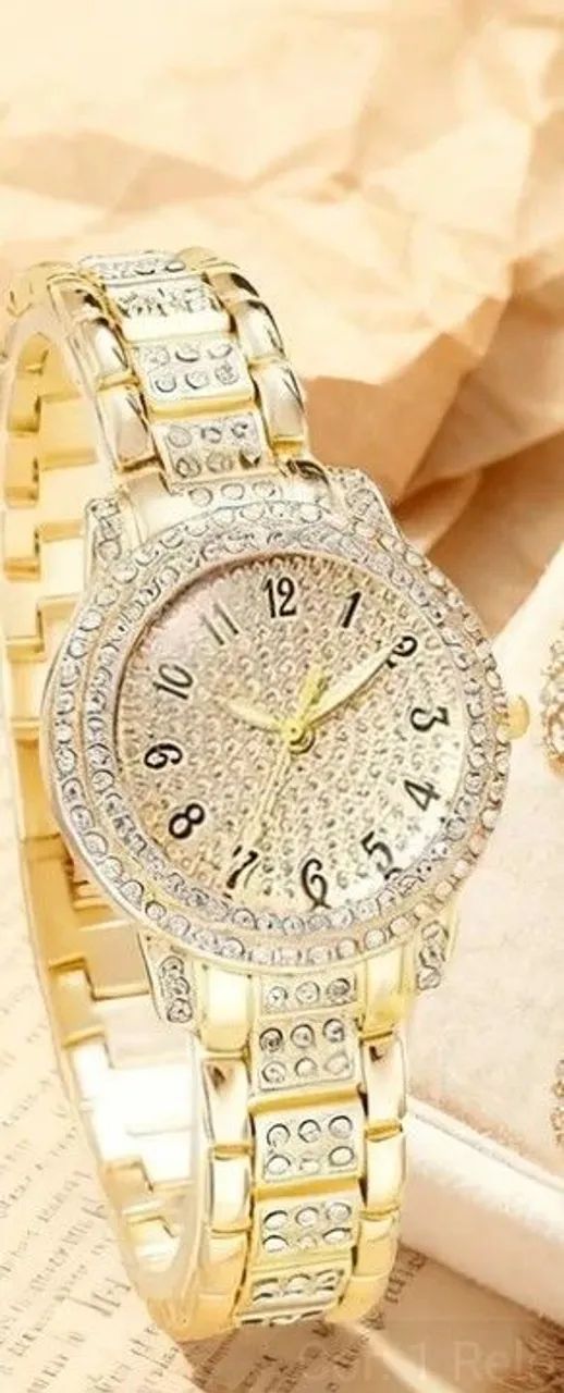 Relógio feminino em quatzo strass - Foto 4