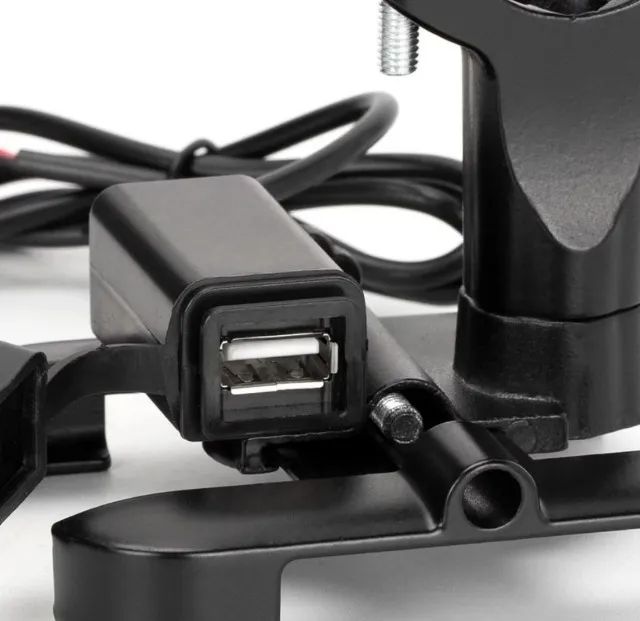 Suporte de celular para moto e bicicleta universal com carregamento USB - Foto 4