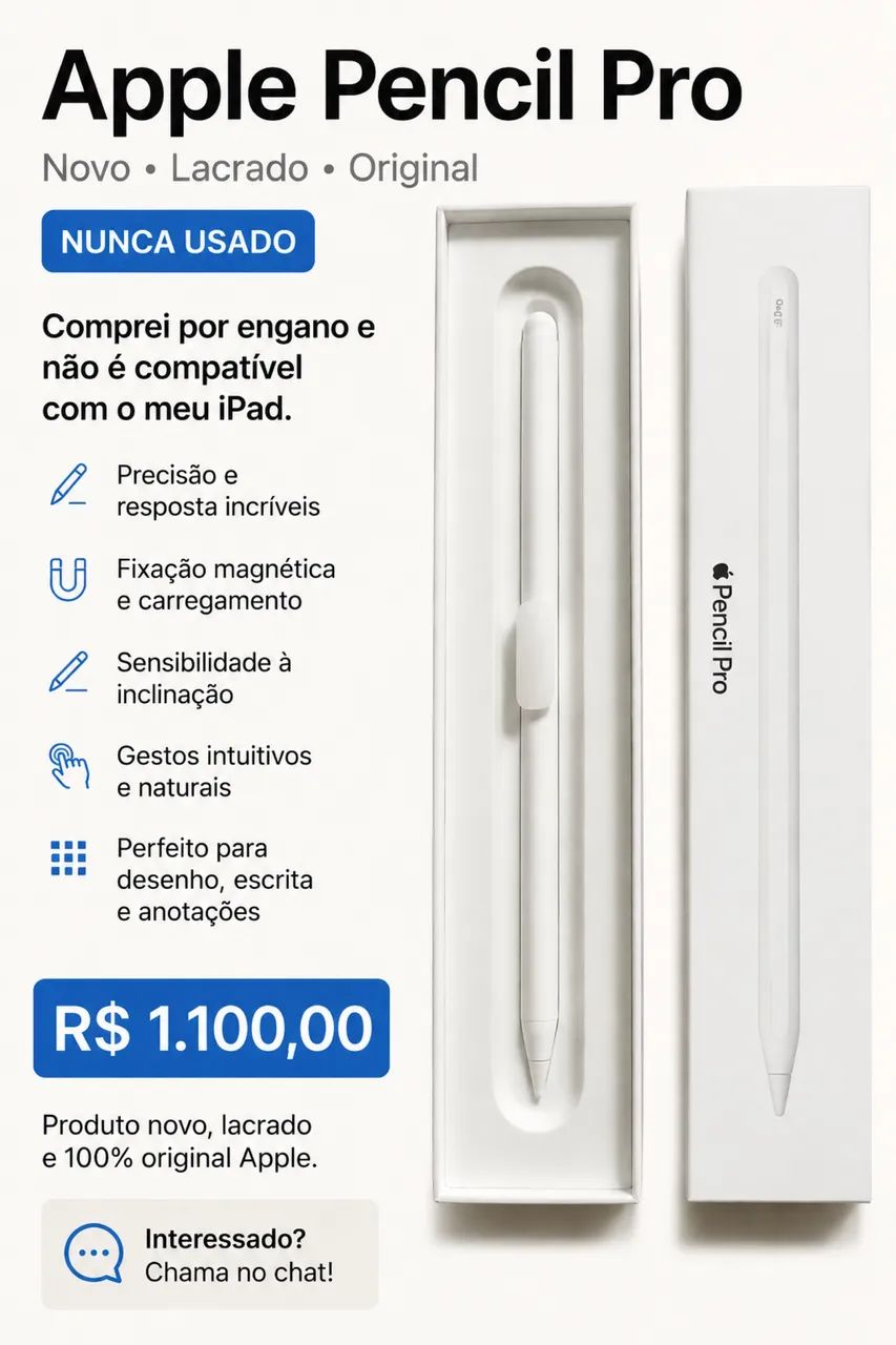 Apple Pencil Pro - Periféricos e Acessórios de Computador - Setor