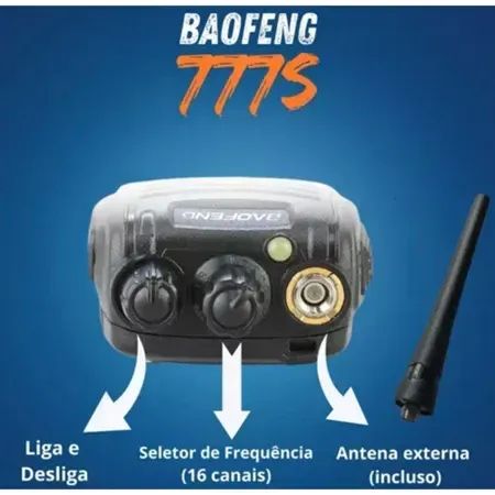 kit 2 rádios comunicador baofeng Alcance 12 Km 16 Canais BF 777S Profissional recarregável - Foto 5