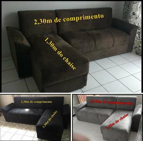 MILANO 3 lugares + chaise em SUED