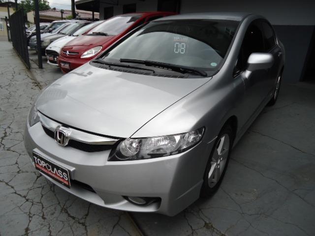 Honda civic lxs 1.8 flex 4p ano 2008 prata