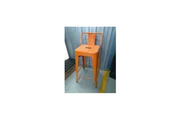 banco alto com encosto 76 cm Laranja - Foto 2