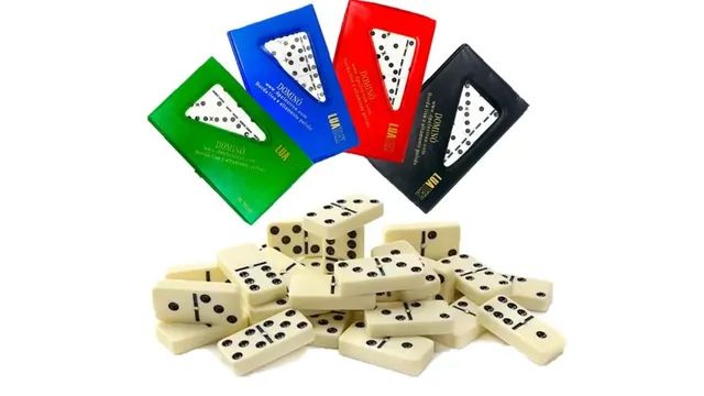 Jogo Domino de Osso Profissional Infantil Com Estojo 28 Peças