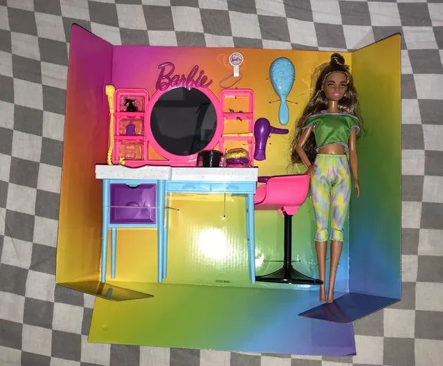 Boneca Barbie playset salão de beleza - Artigos infantis - Parque