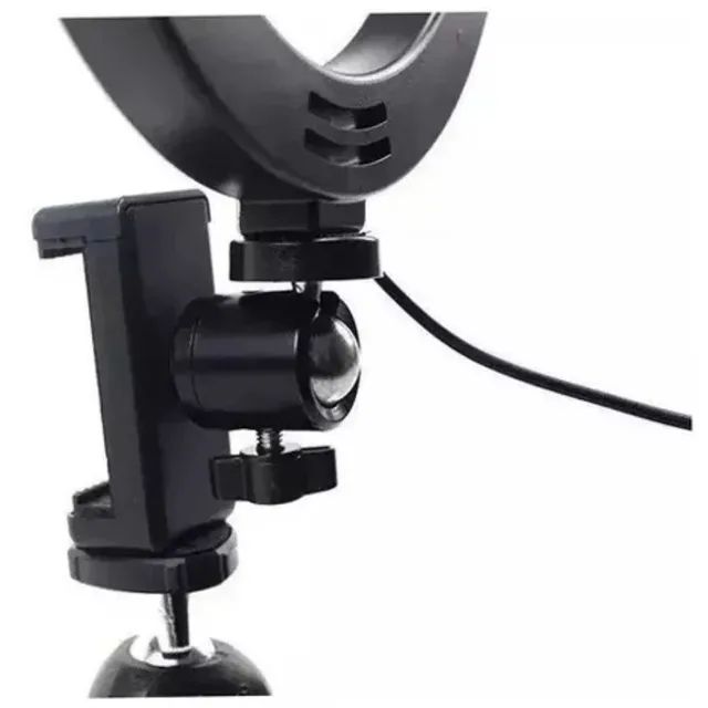 Anel de LED Ring Light 16cm com Suporte Para Celular e Tripe de Mesa - Foto 3