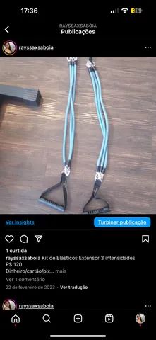 Kit de Elásticos Extensor 3 intensidades 