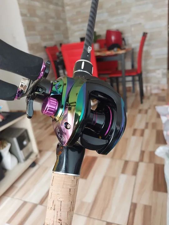 Kit Pesca Completo Carretilha Camaleão com Vara Cortiça Ultralight Exclusiva Leia Anúncio 