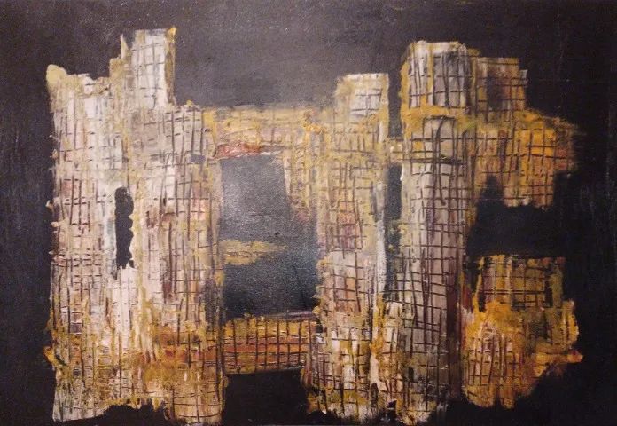 Pintura original exclusiva. Contemporânea. Expressionismo abstrato. Em tela. 'Papiro'