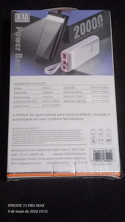 Carregador portátil na promoção - Foto 3